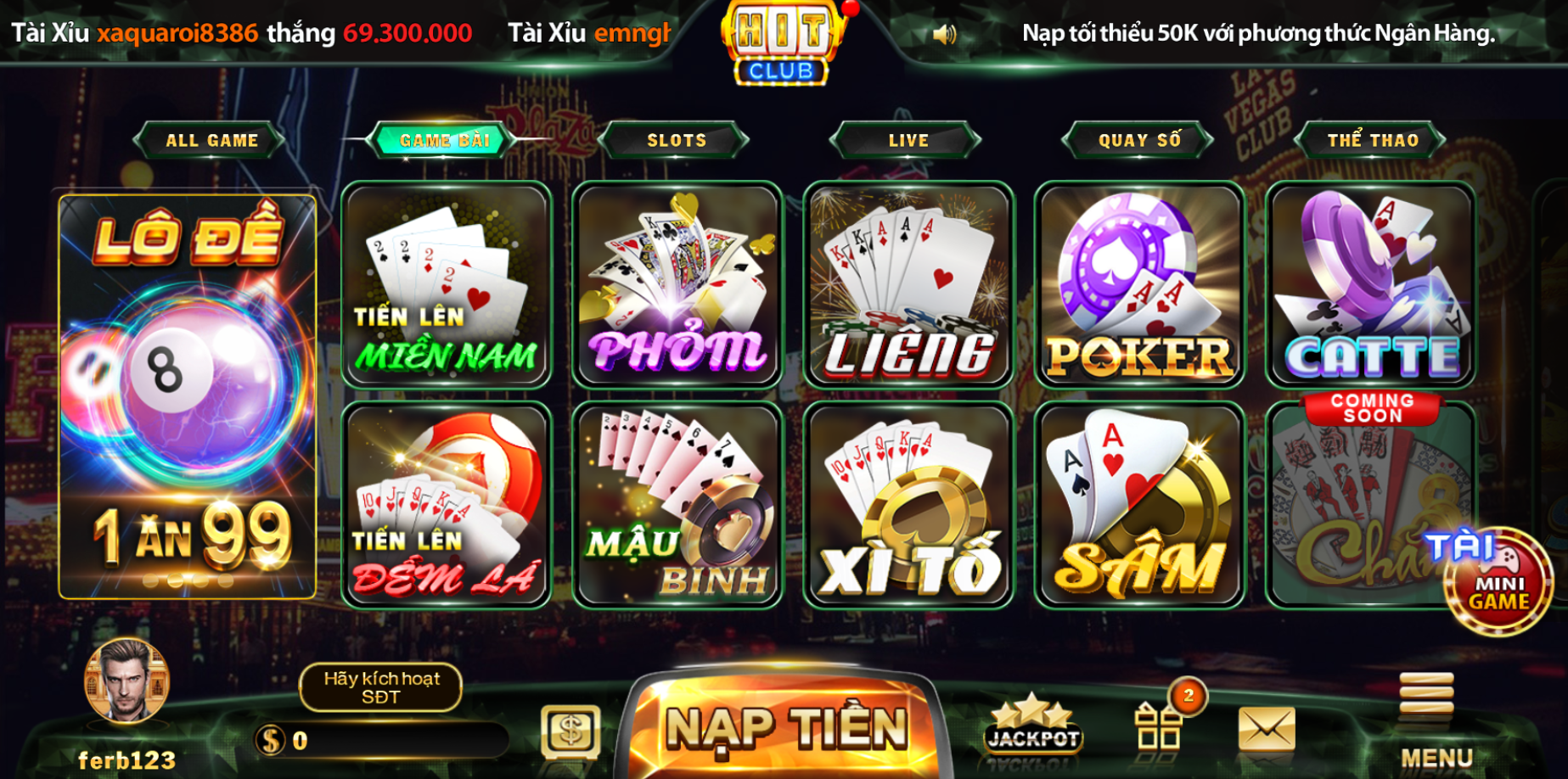 cổng game hit club