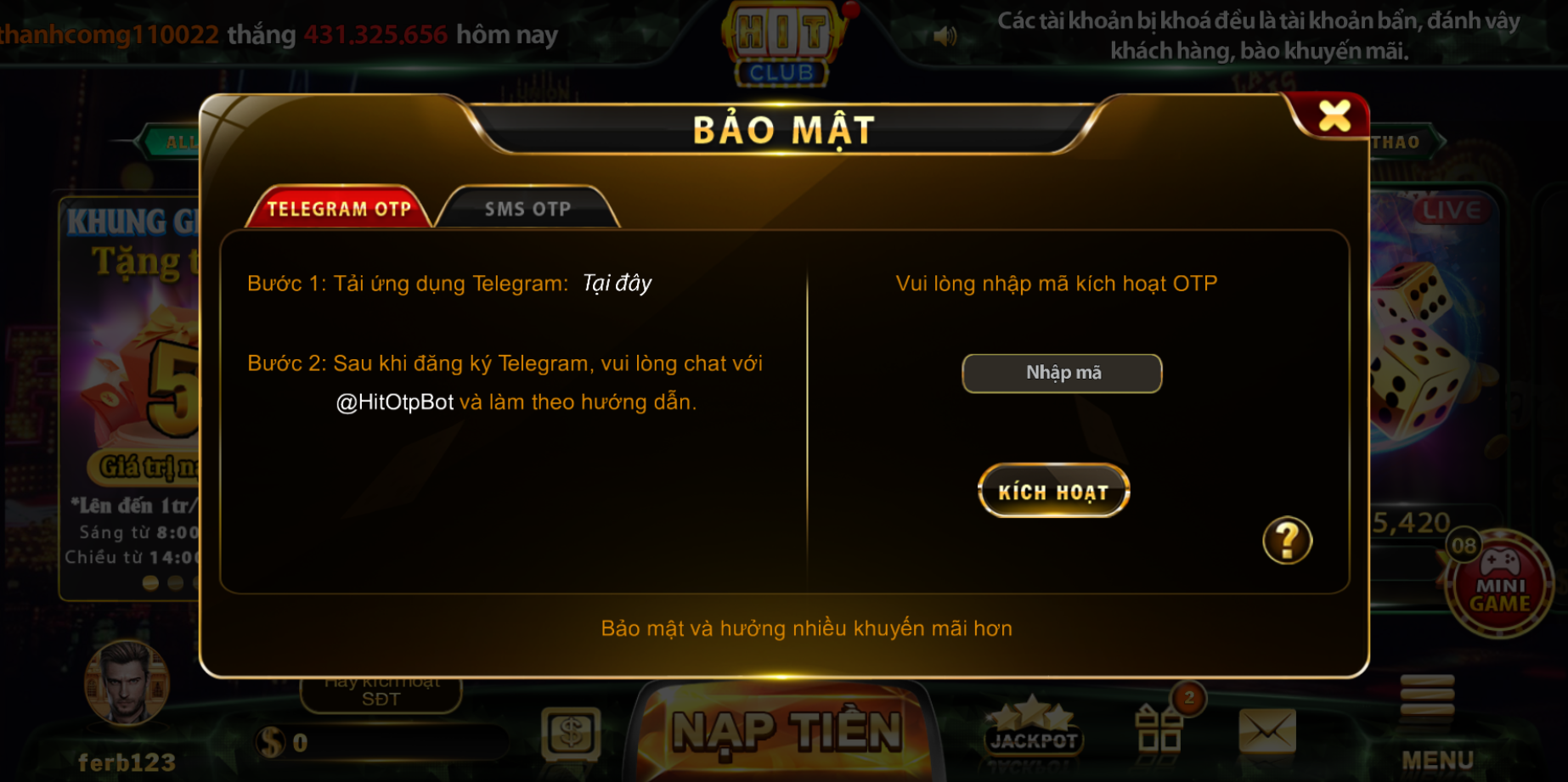 Chính sách bảo mật chặt chẽ tại Hit Club